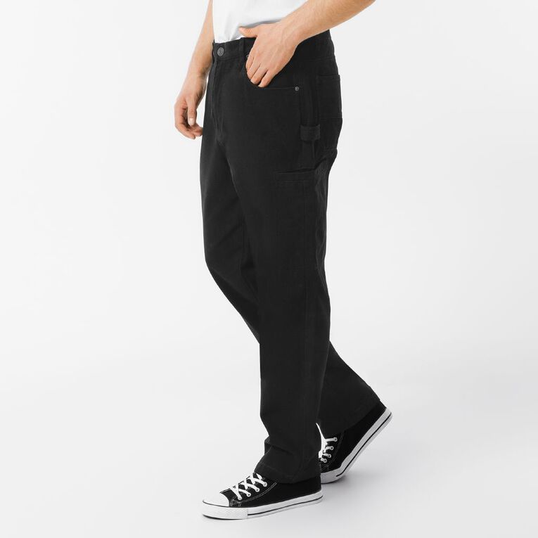 H&H Men's Relaxed Carpenter Pants, Black, hi-res