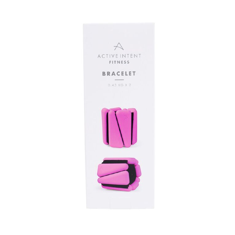 Active Intent Fitness Bracelet Weights .43kg Pink 2 Pack, , hi-res