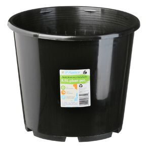 IP Plastics Round Pot Recycled Black 8.5L