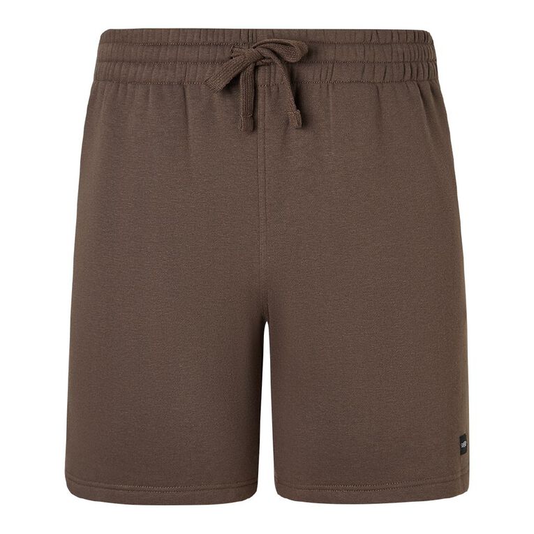 H&H Men's Plain Knit Shorts, Brown Dark, hi-res