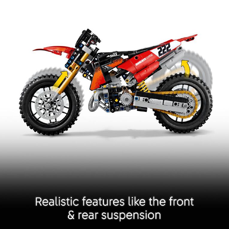 LEGO Technic Ducati Desmo450 MX Factory Motorcycle 42238, , hi-res