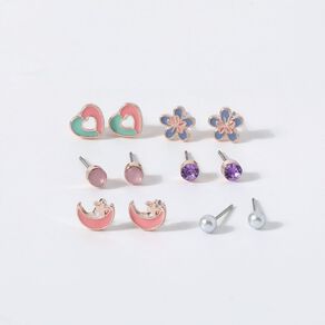 Kids' Moon Stud Earrings