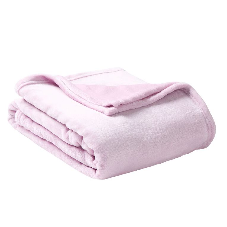 Living & Co Kids Plush Blanket Purple Mid Single, , hi-res
