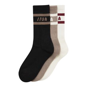 H&H Boys' Striped Crew Socks 3 Pack