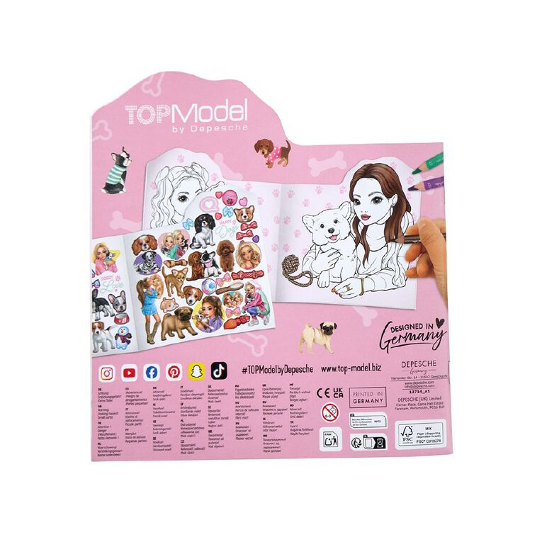 Artwrap Top Model Book Colour Doggy Shape Multi-Coloured, , hi-res