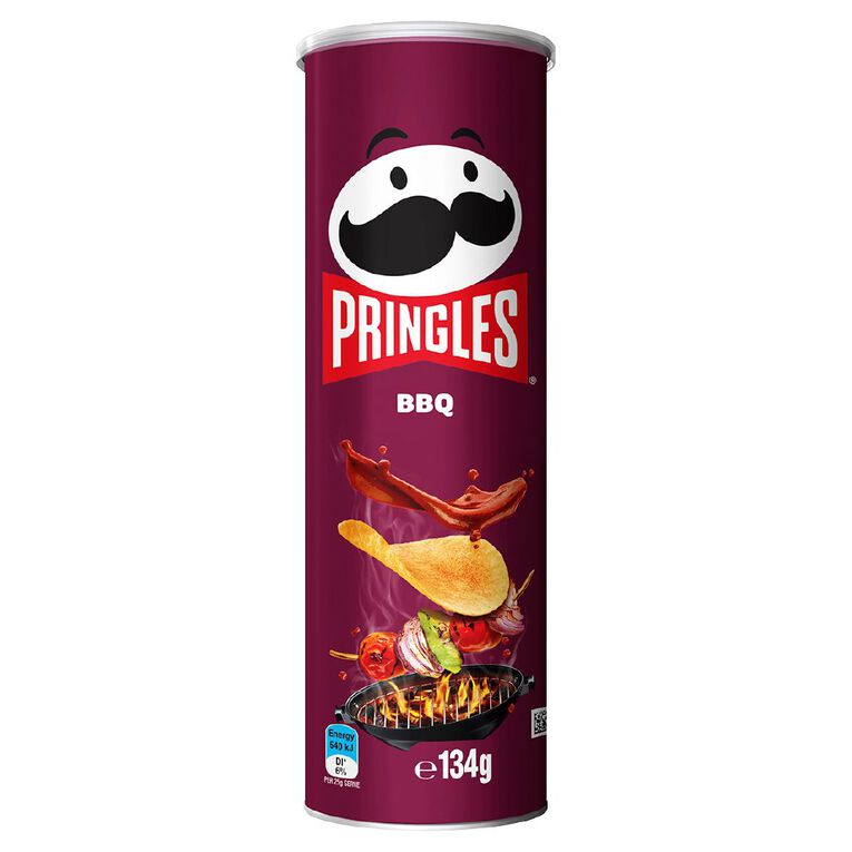 Pringles Potato Chips Barbeque 134g, , hi-res