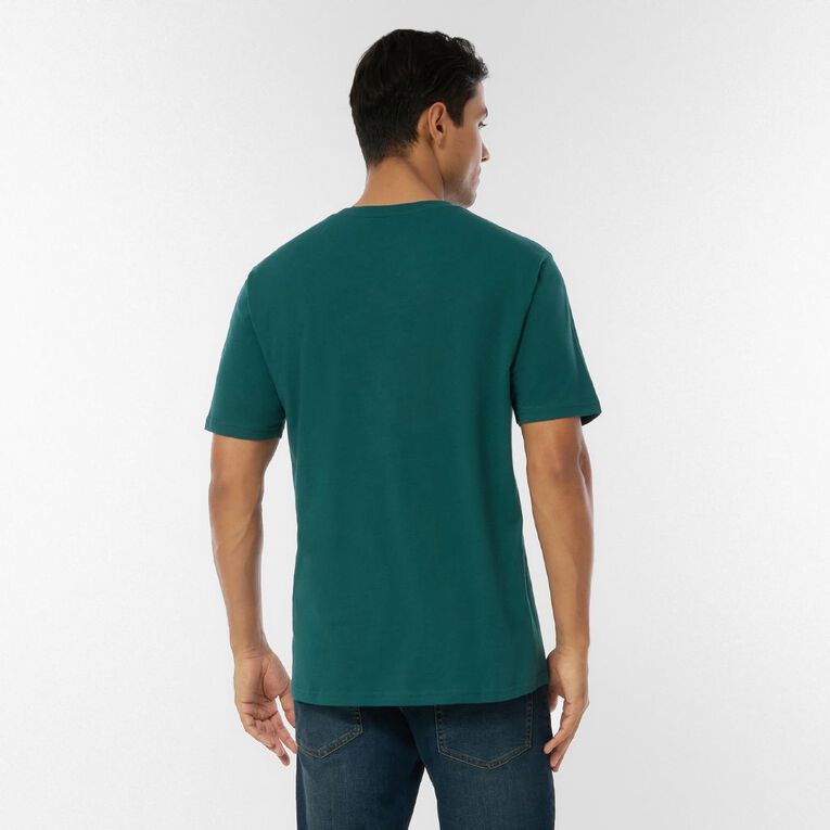 H&H Men's Regular Fit Crew Neck Tee, Green Dark, hi-res
