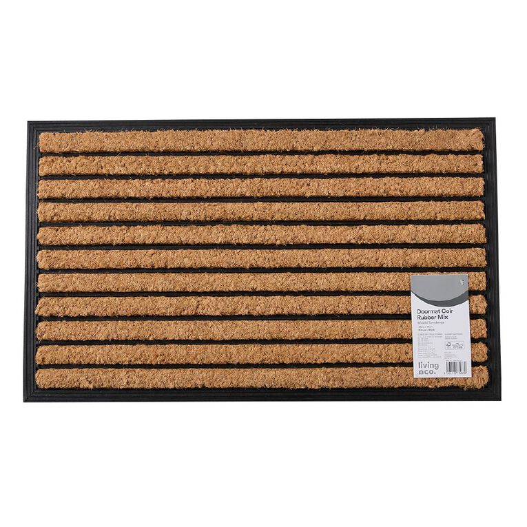 Living & Co Doormat Coir Rubber Mix 45cm x 75cm, , hi-res
