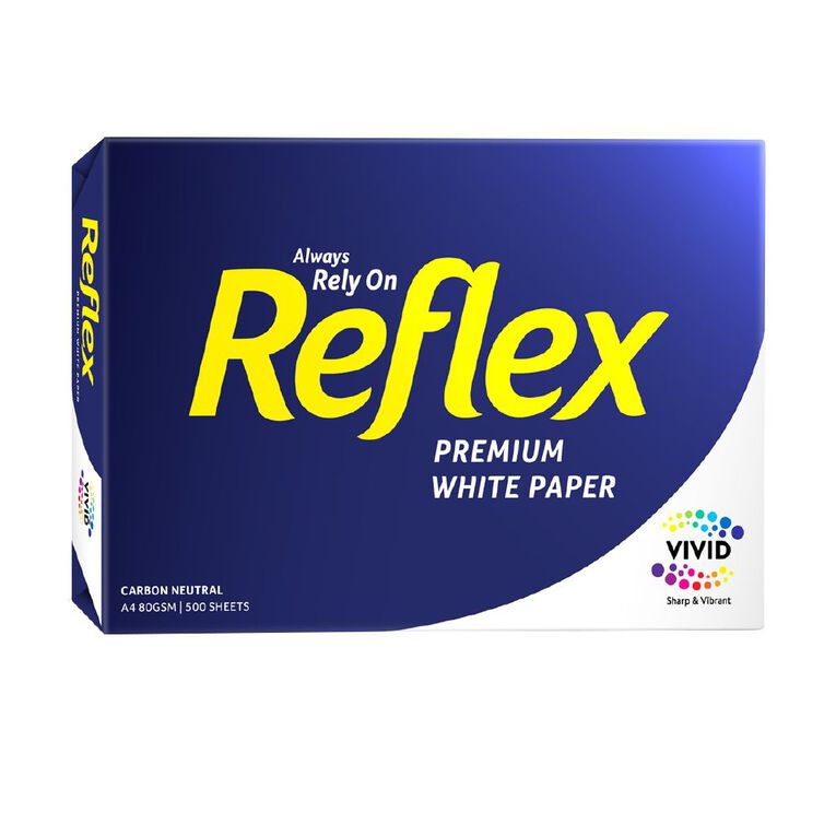 Reflex Premium Copy Paper 80gsm 500 Sheet Ream A4, , hi-res