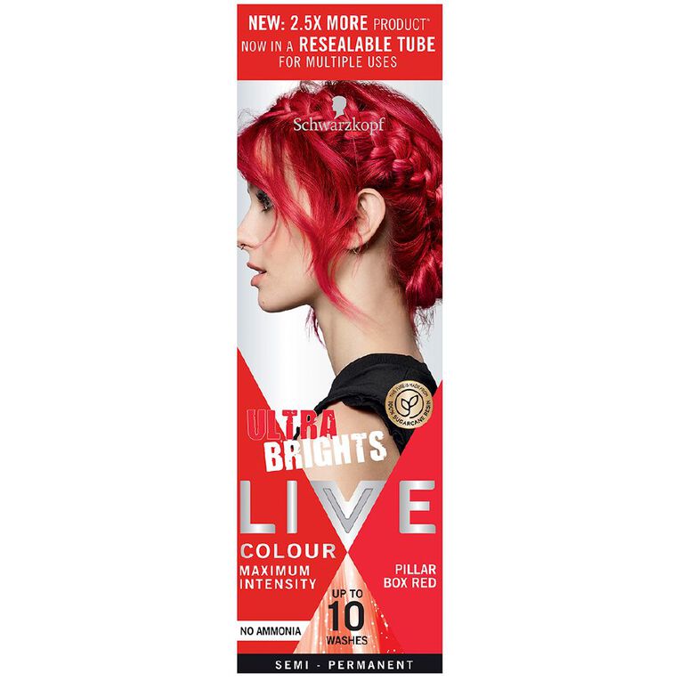 Schwarzkopf UBs LIVE Colour Pillar Box Red 75ml, , hi-res