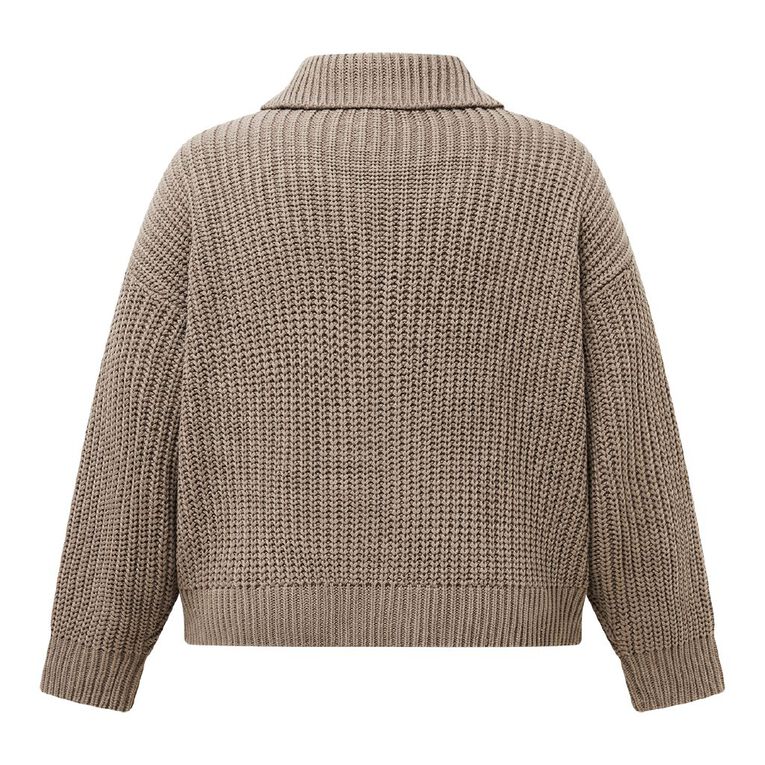 H&H Curve Women's Wide Rib Two Way Zip, Brown Light, hi-res