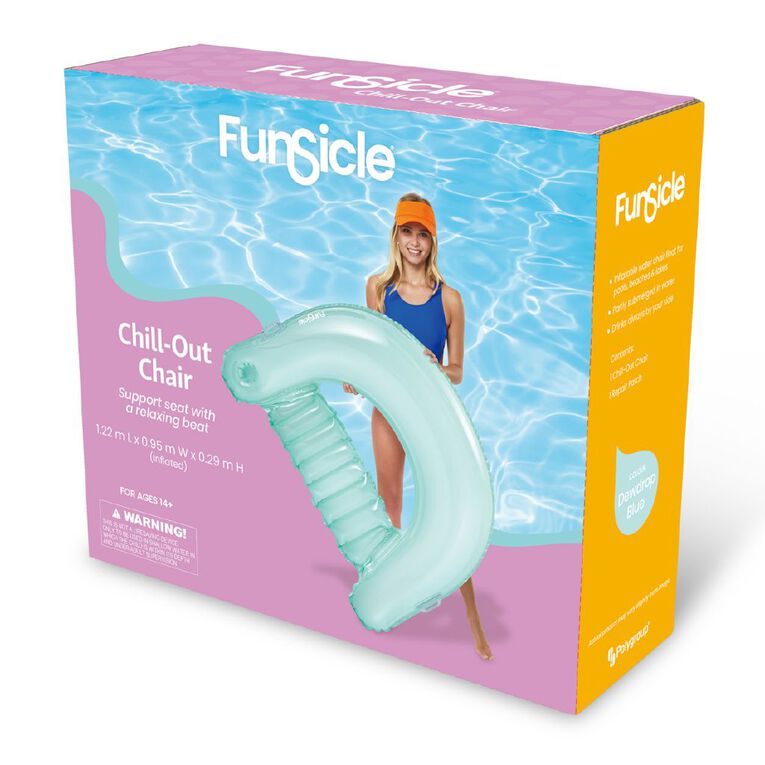 Funsicle Chill-Out Chair 1.22m Dewdrop Blue, , hi-res