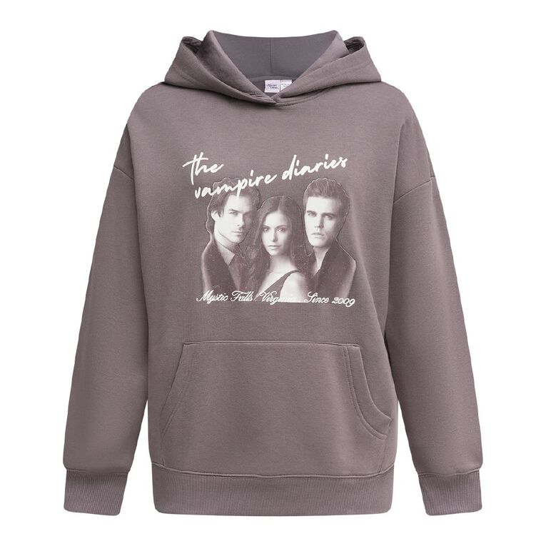 Warner Bros. Women's Vampire Diaries Sweat, Grey Mid, hi-res
