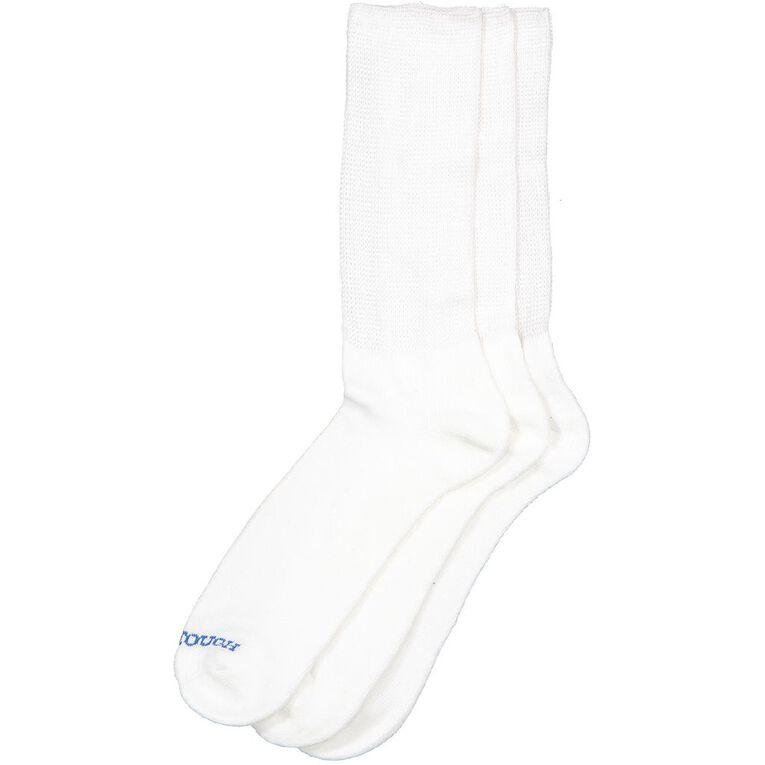 Darn Tough Men's Comfort Crew Health Socks 3 Pack, White, hi-res