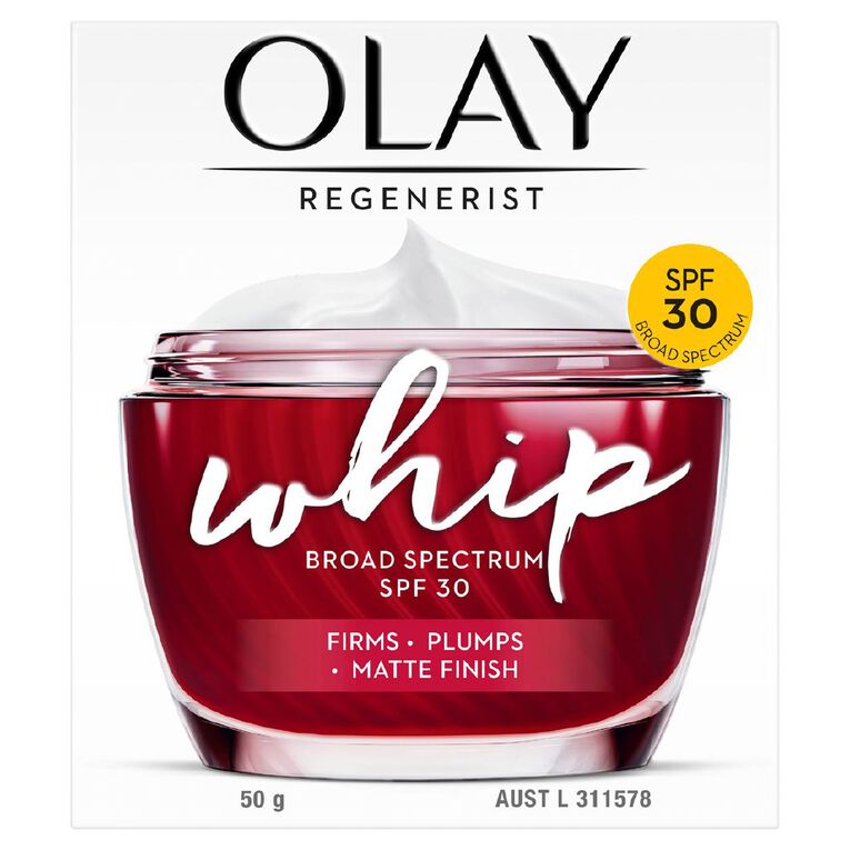 Olay Regenerist SPF30 Whip Moisturiser Cream Red/White 50g, , hi-res