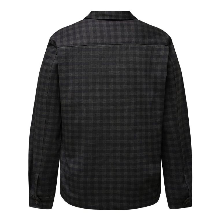 H&H Men's Ponte Shacket, Black, hi-res