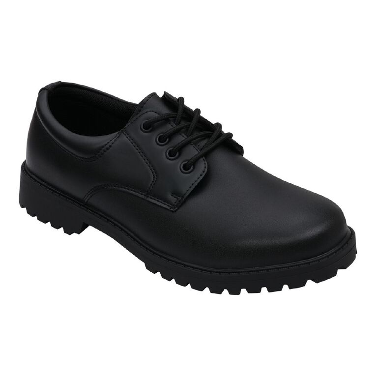 Young Original Senior Kid's Boston Lace Up School Shoes, Black, hi-res