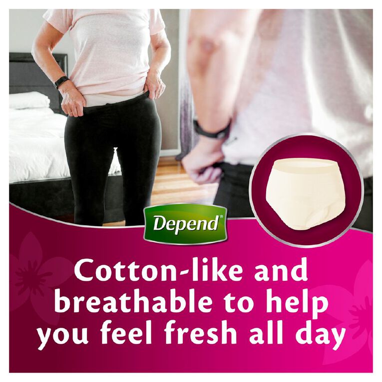Depend Real Fit Regular Underwear Female Medium, , hi-res