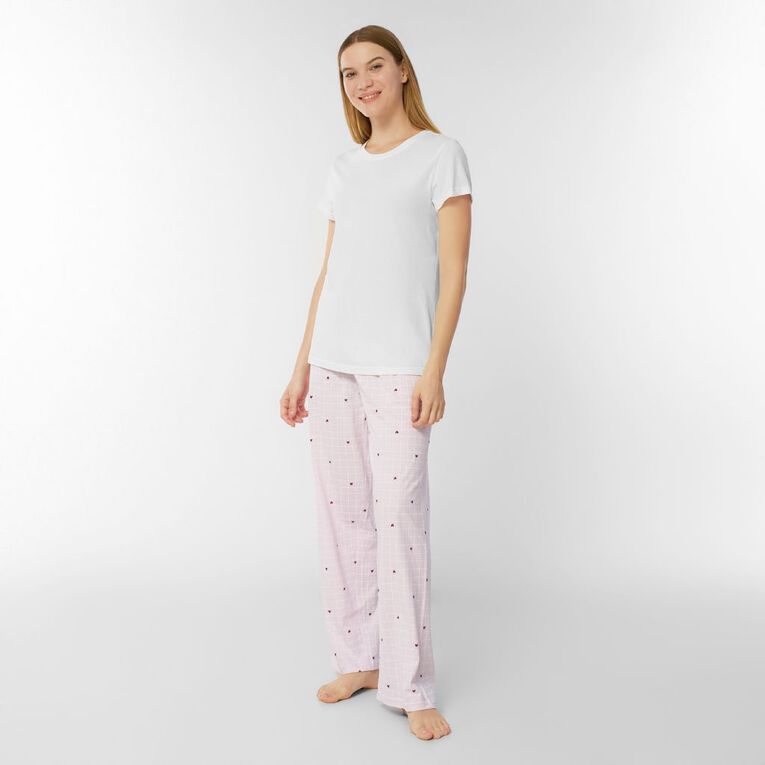H&H Women's Knitted Pyjama Pants, Pink Light, hi-res