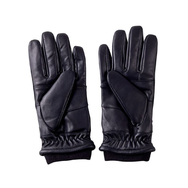 H&H Women's Leather Gloves, Black, hi-res