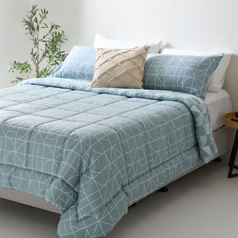 Living & Co 3 Piece Comforter Nova Natural Queen, , hi-res