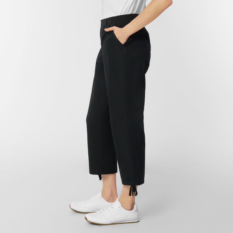 H&H Women's Rouched Hem Pants, Black, hi-res