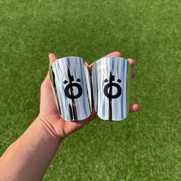 ONZ Mini Shinguards Chrome Silver One Size, Silver, hi-res