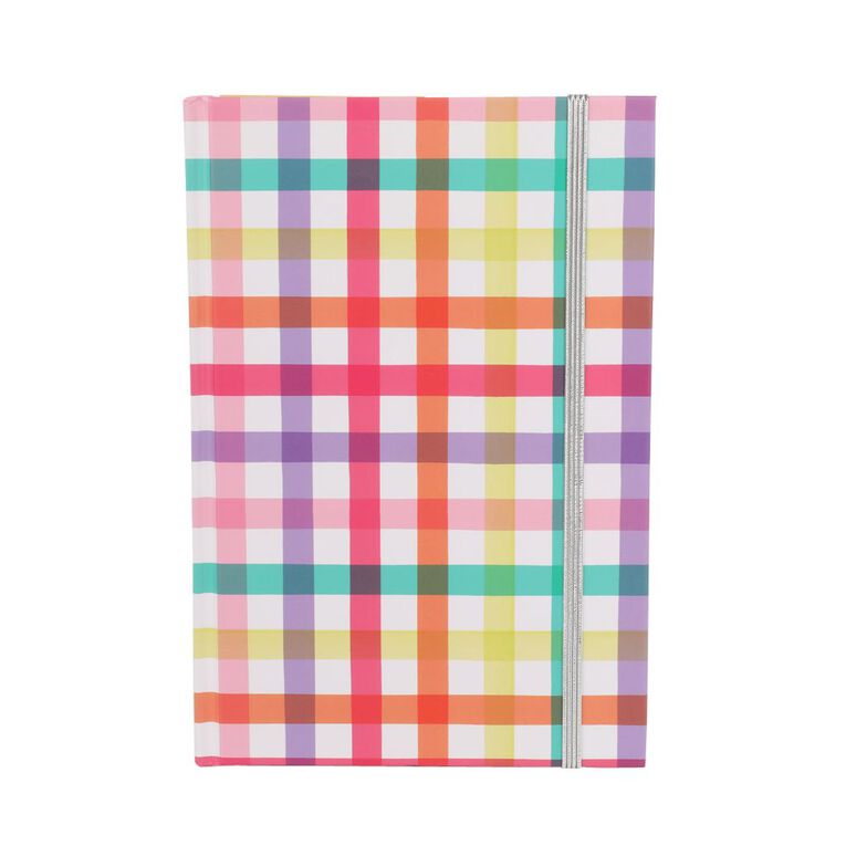 Uniti Kids Rainbow Check A5 Notebook, , hi-res