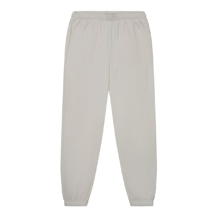Young Original Plain Cuffed Trackpants, Cream, hi-res