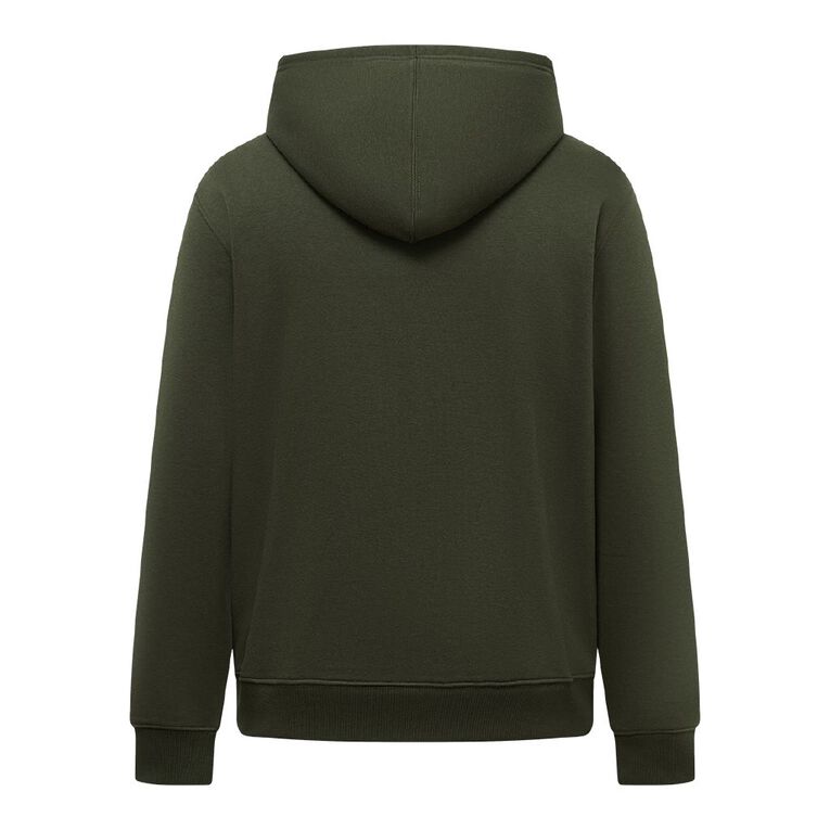 H&H Men's Plain Hoodie Sweatshirt, Green Dark, hi-res