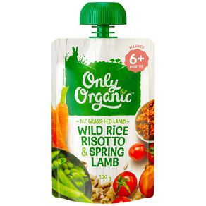 Only Organic Wild Rice Risotto & Spring Lamb Pouch 120g