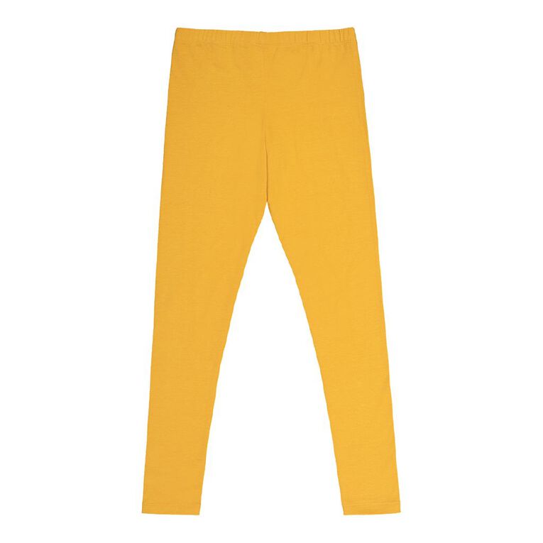 Young Original Plain Leggings Yellow Mid The Warehouse