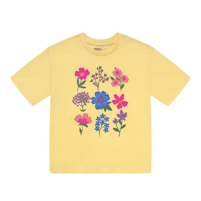 Young Original Relaxed Fit Short Sleeve Printed Tee, Yellow Light, hi-res