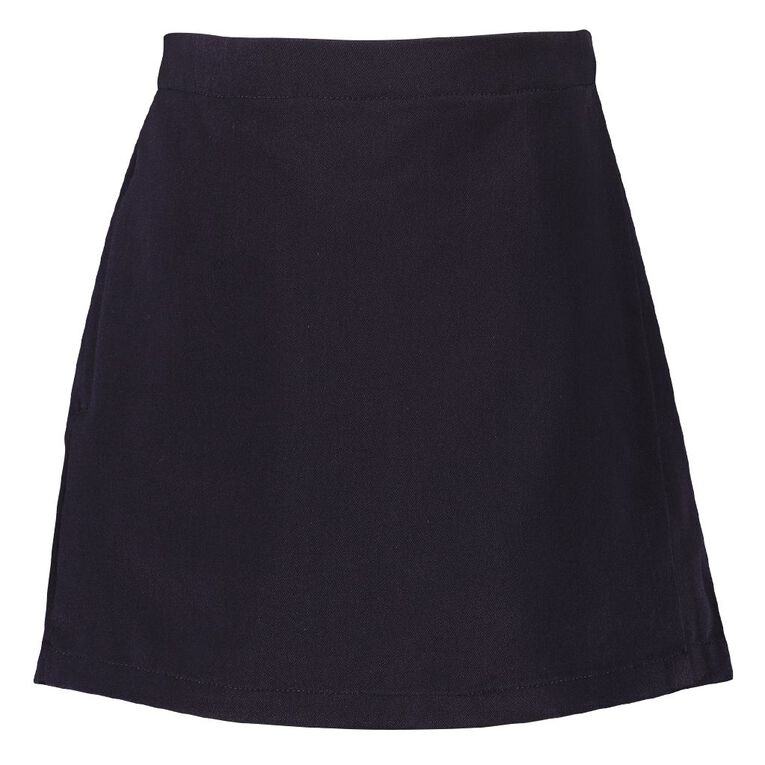 Schooltex 1/2 Elastic Zip Pocket Skort, Navy, hi-res
