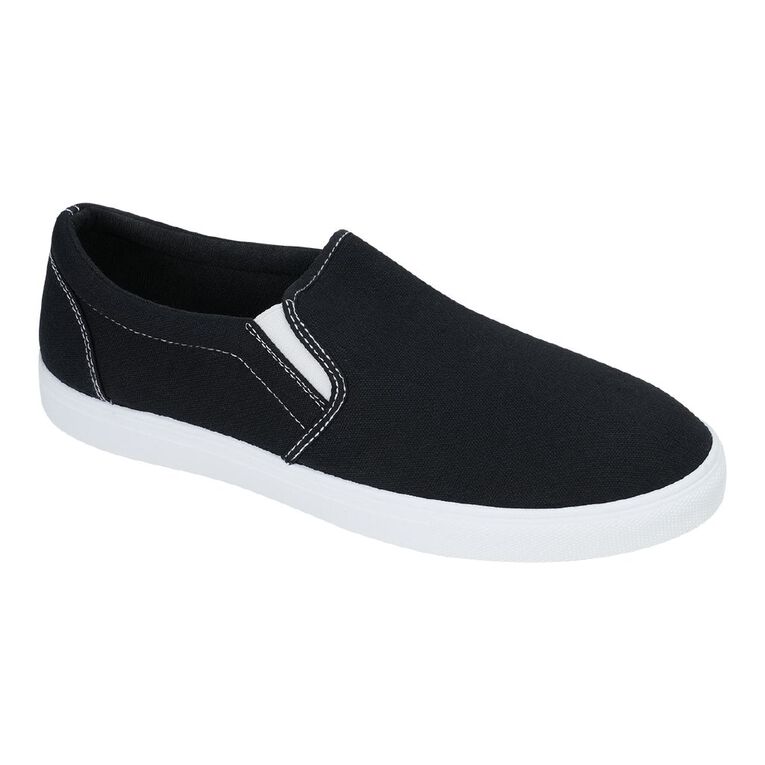 H&H Men's Corey Slip On Sneakers, Black, hi-res