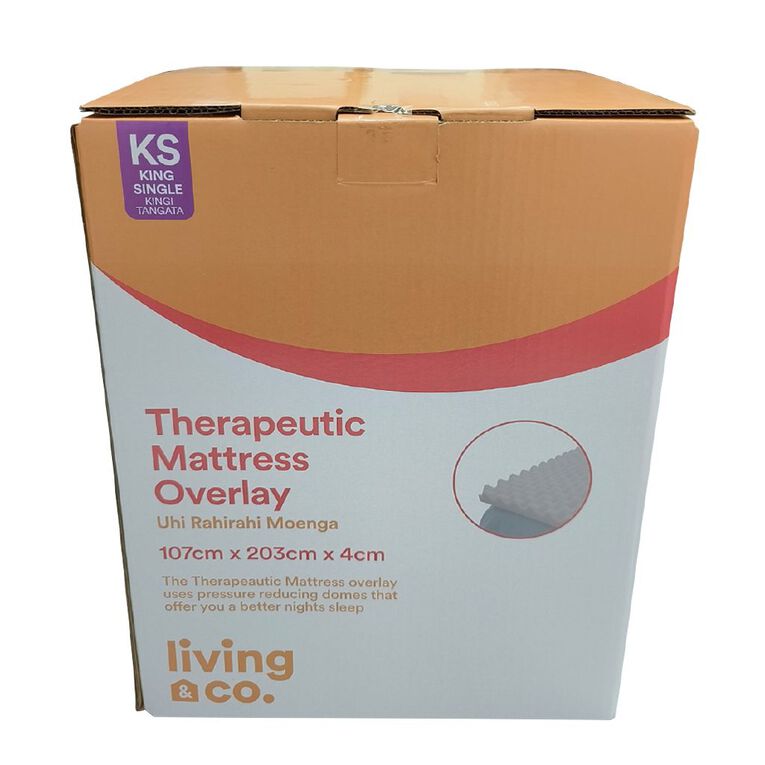 Living & Co Therapeutic Mattress Overlay Pink Double, Pink, hi-res