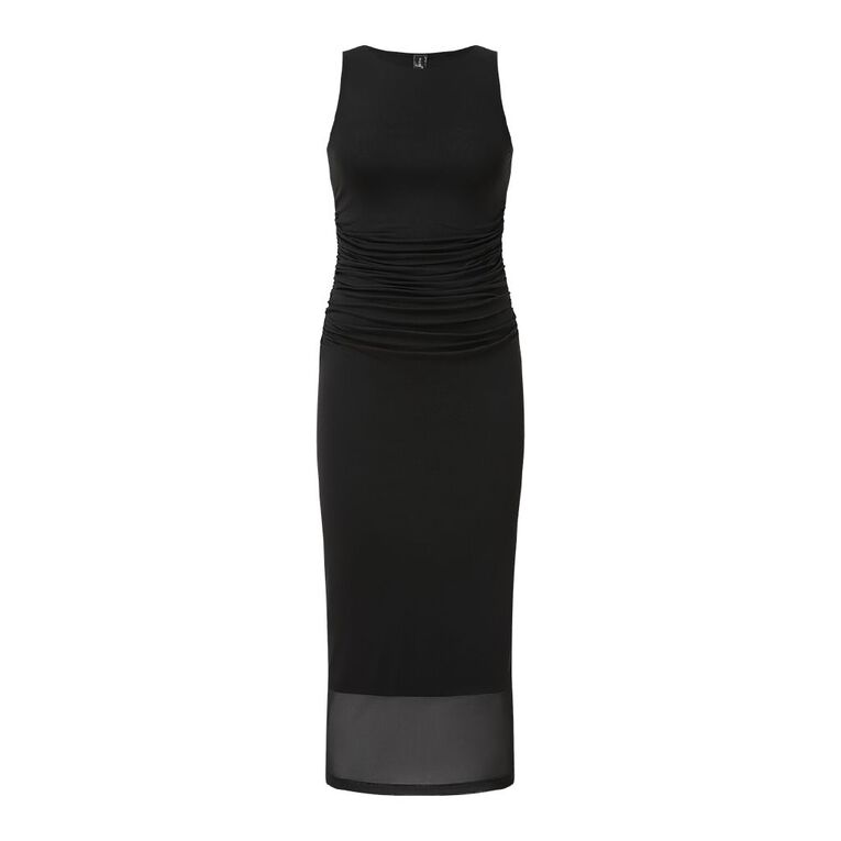H&H Women's Mesh Midi Dress, Black, hi-res