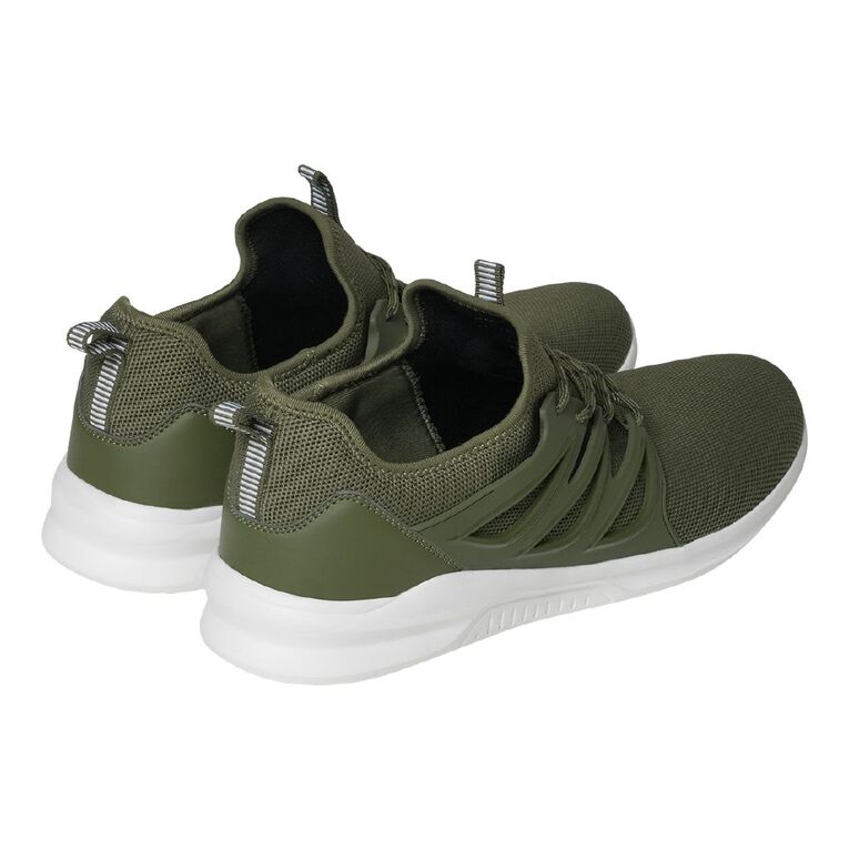 Active Intent Men's Peak Performer Memory Foam Trainers, Khaki, hi-res