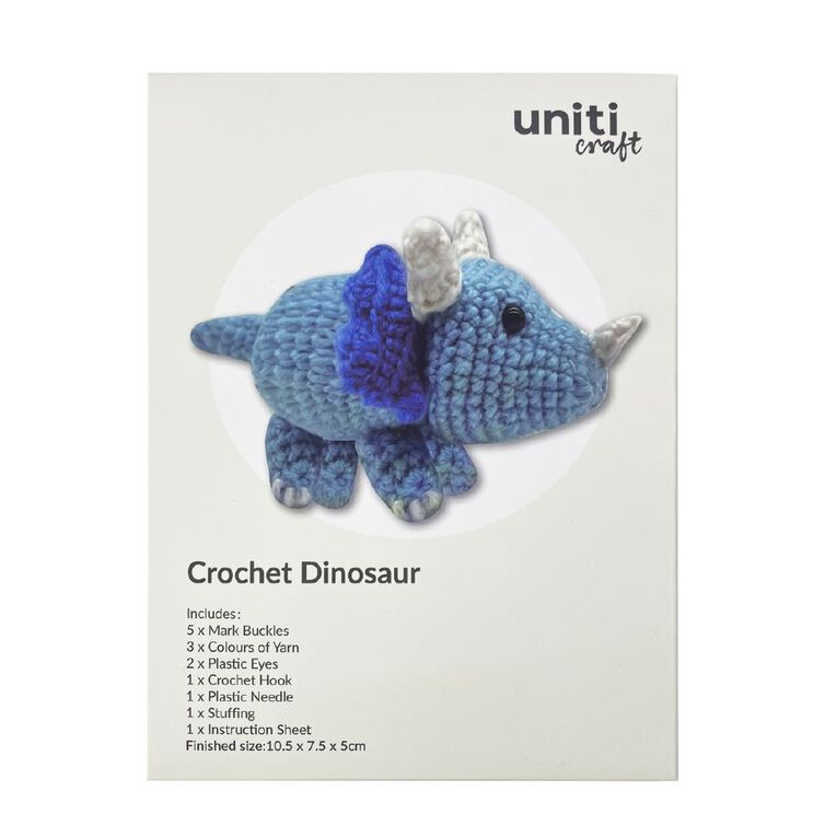 Uniti Craft Adults Crochet Kit Dinosaur, , hi-res