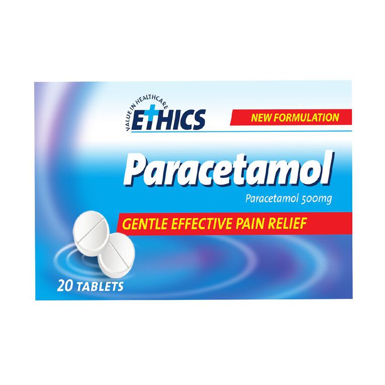 Ethics Paracetamol 500mg Tablets 20s LIMIT OF 2 PER CUSTOMER The