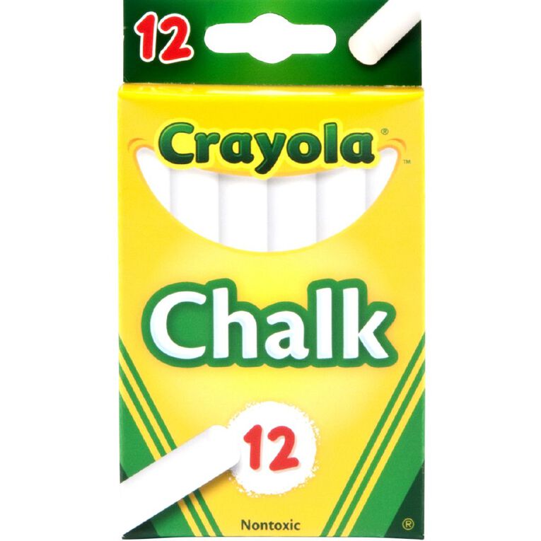Crayola Chalk 12 Pieces White, , hi-res