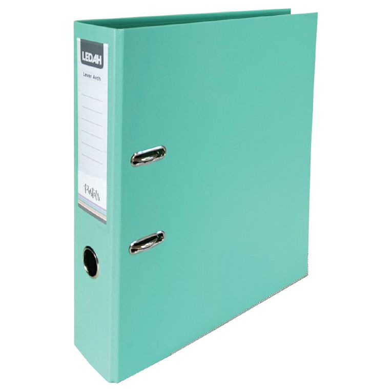 Ledah Pastels Lever Arch Green A4, , hi-res