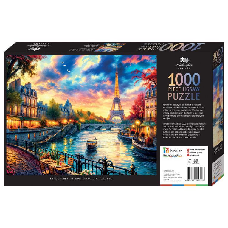 Mindbogglers Artisan Eiffel on the Seine 1000 Piece Puzzle, , hi-res