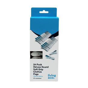 Living & Co Deluxe Spring Pegs Assorted 24 Pack
