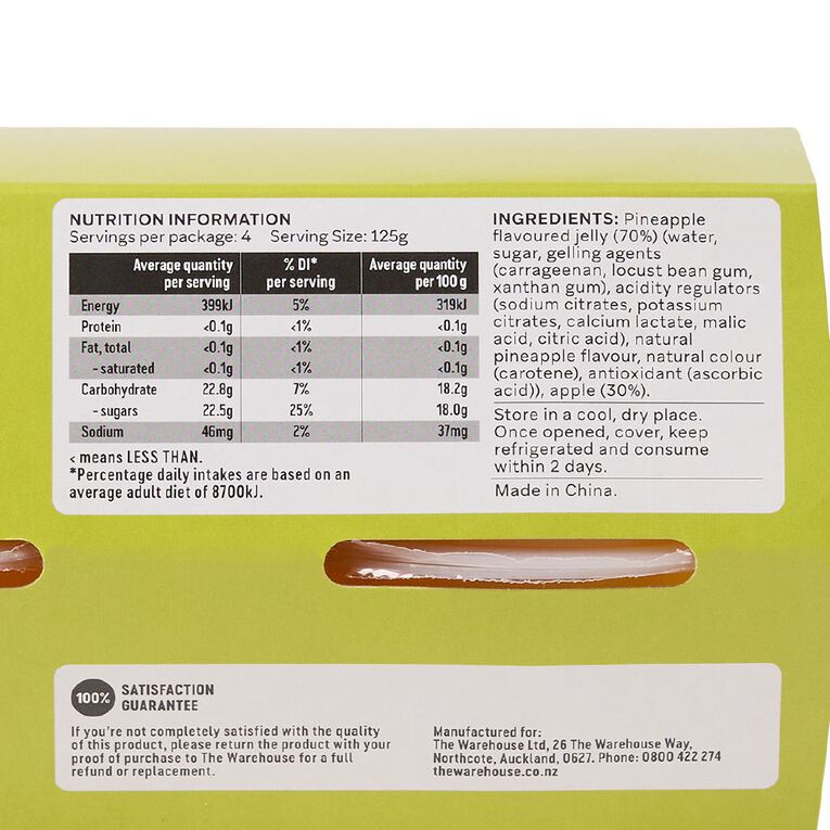 Market Kitchen Apples in Pineapple Jelly Cup 125g 4 pack, , hi-res