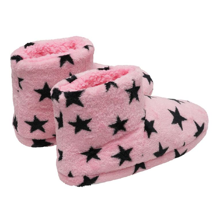 H&H Women's Star Slipper Booties, Pink Light, hi-res