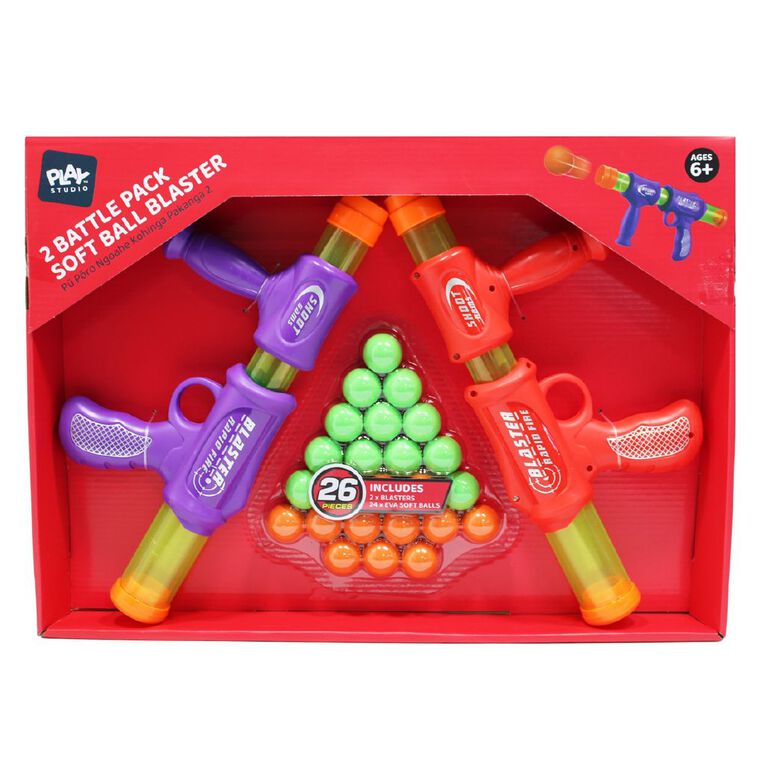 Play Studio Soft Ball Blaster 2 Battle Pack, , hi-res