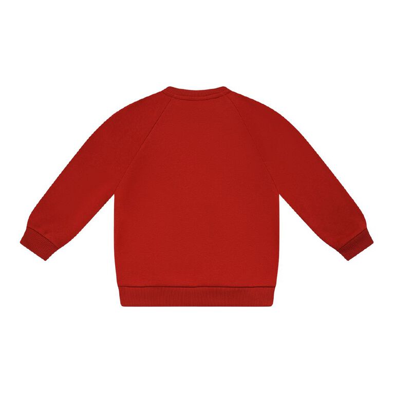 Young Original Plain Crew Raglan Sweat, Red Mid, hi-res