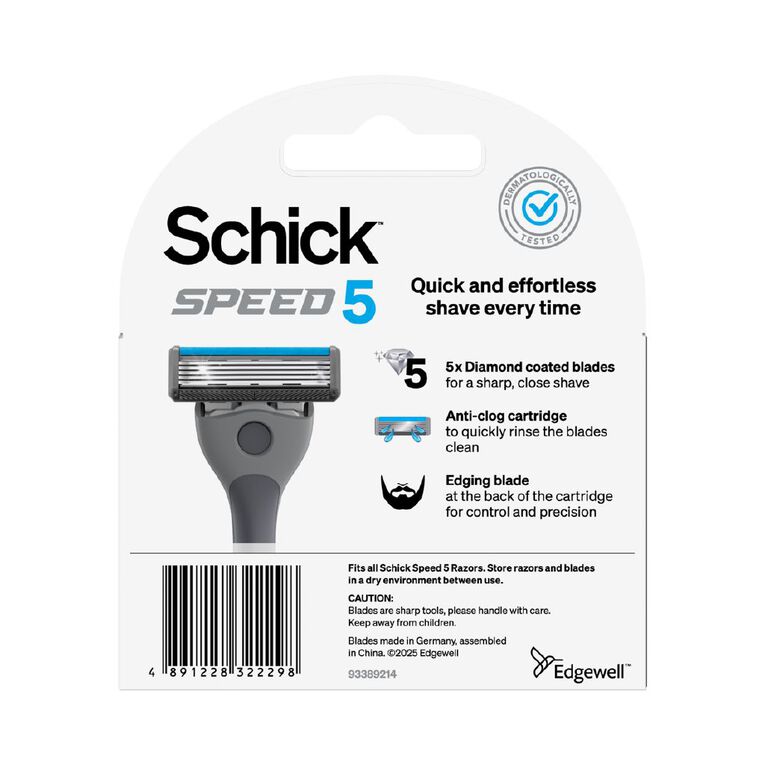Schick Speed 5 Blades Refill 4 Pack, , hi-res