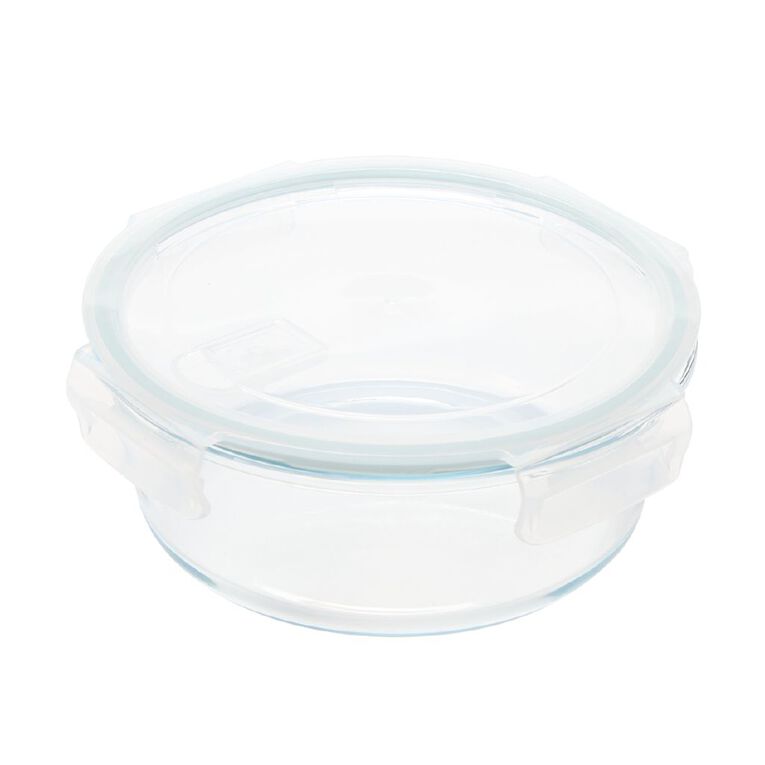 Living & Co Round Glass Food Storage Container 1.3L, , hi-res